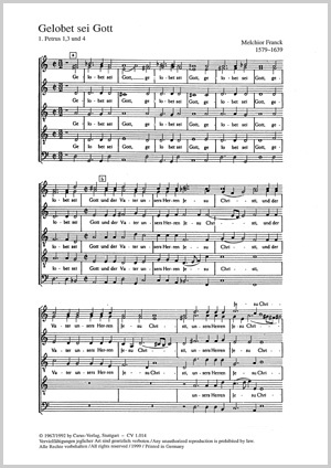 Gelobet sei Gott Partitur