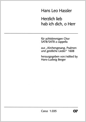 Herzlich lieb hab ich dich, o Herr Partitur