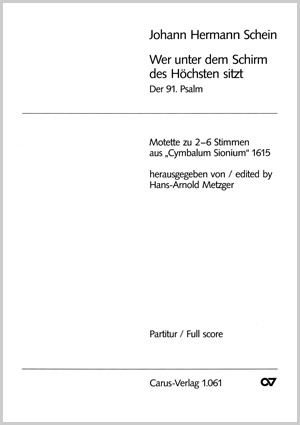 Johann Hermann Schein: Wer unter dem Schirm des Höchsten sitzt - Noten | Carus-Verlag