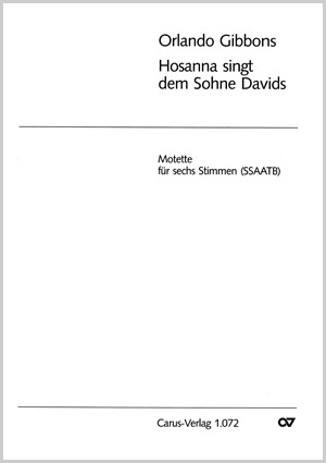 Hosanna, singt dem Sohne Davids Partitur