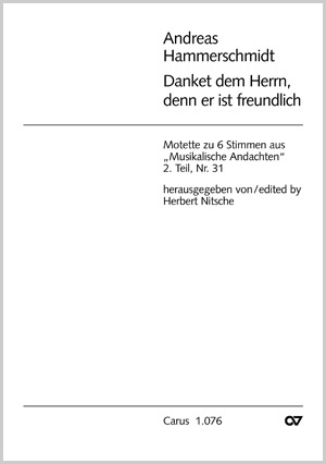Danket dem Herrn, denn er ist freundlich aus: Musikalische Andachten (2. Teil Nr. 31) Partitur