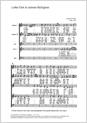 Lobet Gott in seinem Heiligtum Partitur