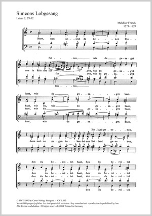 Simeons Lobgesang Score