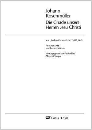 Die Gnade unsers Herren Jesu Christ Partitur