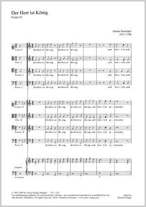 Der Herr ist König II Psalm 93 Partitur