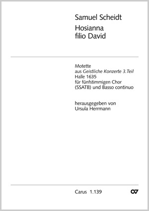 Samuel Scheidt: Hosianna filio David - Noten | Carus-Verlag