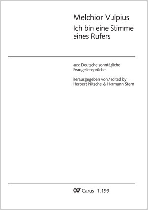 Melchior Vulpius: Ich bin eine Stimme eines Rufers - Noten | Carus-Verlag