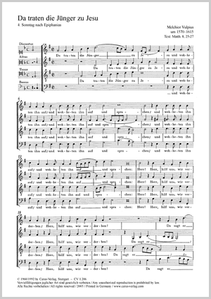 Da traten die Jünger zu Jesu Score