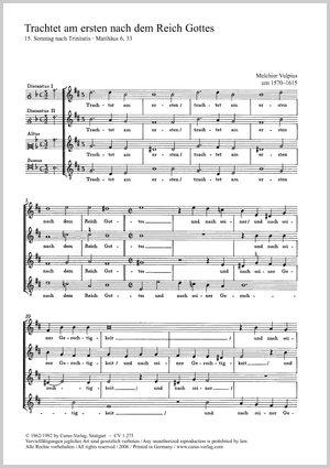Trachtet am ersten nach dem Reich Score