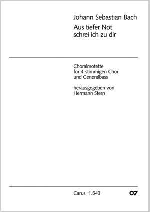 Aus tiefer Not schrei ich zu dir aus: Aus tiefer Not schrei ich zu dir Partitur