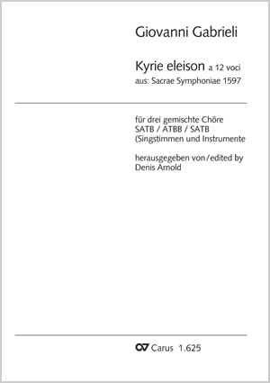 Giovanni Gabrieli: Kyrie eleison - Noten | Carus-Verlag