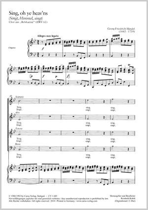 Thumbnail: Georg Friedrich Händel: Sing, oh ye heav'ns