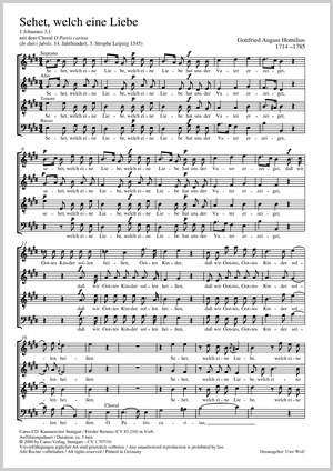 Thumbnail: Gottfried August Homilius: Sehet, welch eine Liebe