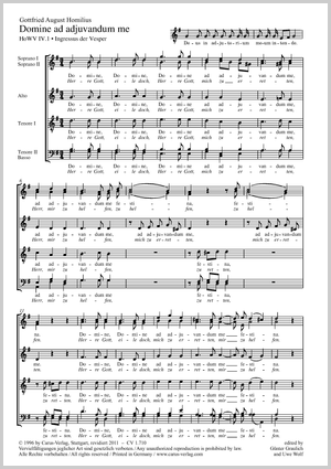 Gottfried August Homilius: Domine ad adjuvandum me & Deo dicamus gratias - Noten | Carus-Verlag
