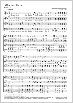 Alles, was ihr tut & Ich will den Herrn loben allezeit (2) Score