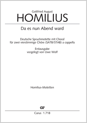 Thumbnail: Gottfried August Homilius: Da es nun Abend ward