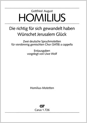 Die richtig für sich (2) & Wünschet Jerusalem Glück (1) Zwei deutsche Spruchmotetten Score