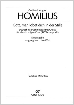 Gott, man lobet dich in der Stille Partition, Première édition