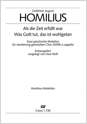 Gottfried August Homilius: 2 griechische Motetten - Noten | Carus-Verlag