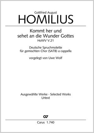 Gottfried August Homilius: Kommt her und sehet an die Wunder Gottes - Noten | Carus-Verlag
