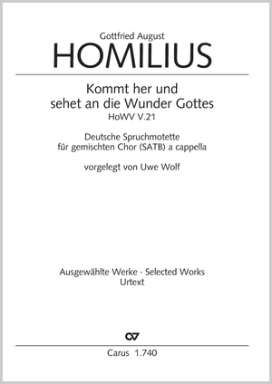 Kommt her und sehet an die Wunder Gottes Partitur