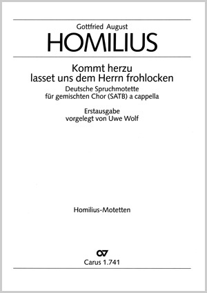 Gottfried August Homilius: Kommt herzu und lasset uns dem Herrn frohlocken - Noten | Carus-Verlag