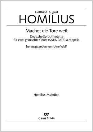 Gottfried August Homilius: Let all the gates be raised - Sheet music | Carus-Verlag