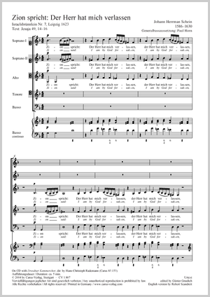 Thumbnail: Johann Hermann Schein: Zion spricht