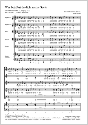 Thumbnail: Johann Hermann Schein: Was betrübst du dich, meine Seele