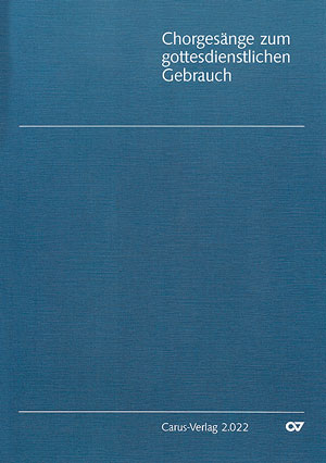 Chorgesänge zum gottesdienstlichen Gebrauch (Chorheft 9, Württ.) Chorbuch