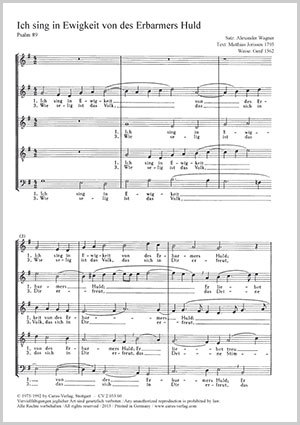 Thumbnail: Alexander Wagner: Ich sing in Ewigkeit von des Erbarmers Huld