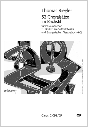 52 Choralsätze im Bachstil für Posauenchor Score for winds