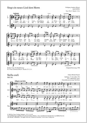Johann Michael Haydn: Stella coeli - Noten | Carus-Verlag