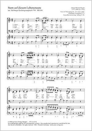 Johann Michael Haydn: Stern auf diesem Lebensmeere; Heiligste Nacht - Noten | Carus-Verlag