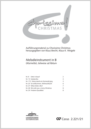 chorissimo! Christmas - Sheet music | Carus-Verlag