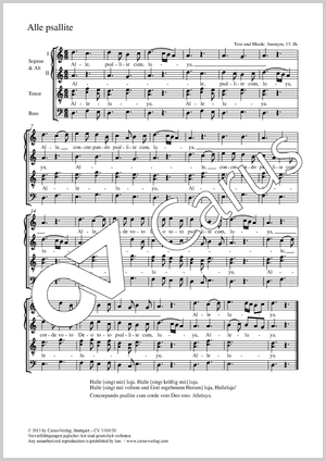 Alle psallite - Noten | Carus-Verlag