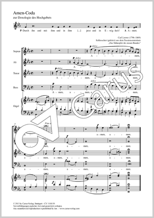 Carl Loewe: Amen-Coda - Noten | Carus-Verlag