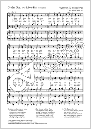 Matthias Degott (arr.): Großer Gott, wir loben dich - Noten | Carus-Verlag