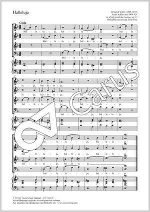 Heinrich Schütz: Halleluja - Noten | Carus-Verlag