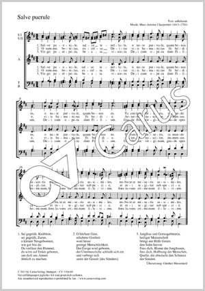Salve puerule Partition, édition séparée avec recueil de musique chorale