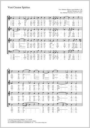 Veni Creator Spiritus Sheet Music Buy Choral Sheet Music