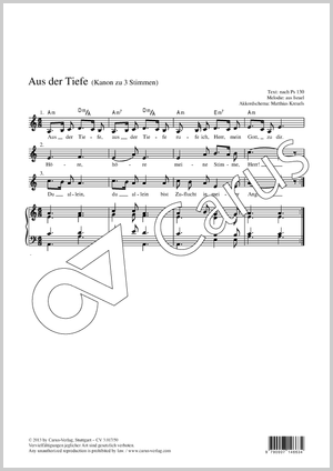 Aus der Tiefe - Noten | Carus-Verlag