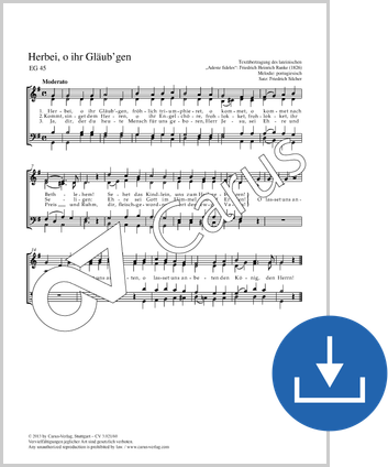 Friedrich Silcher: Herbei, o ihr Gläub'gen - Noten digital | Carus-Verlag