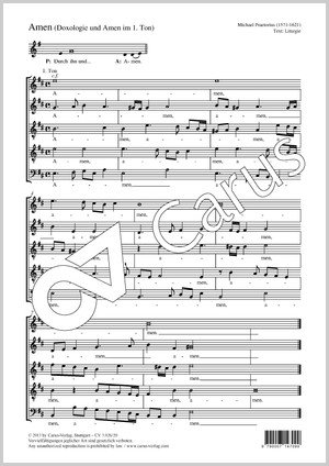 Michael Praetorius: Amen - Noten | Carus-Verlag