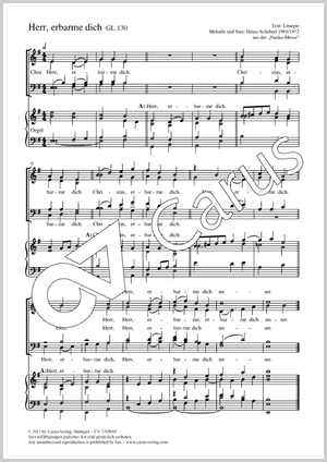 Herr, erbarme dich aus: Paulus-Messe Partitur, Einzelausgabe aus Chorbuch