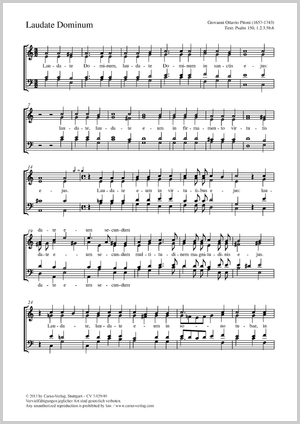 Giuseppe Ottavio Pitoni: Laudate Dominum - Noten | Carus-Verlag
