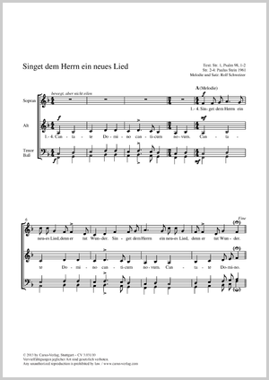 Thumbnail: Rolf Schweizer: Singet dem Herrn ein neues Lied