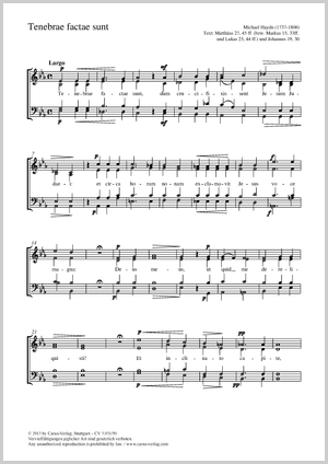 Thumbnail: Johann Michael Haydn: Tenebrae factae sunt