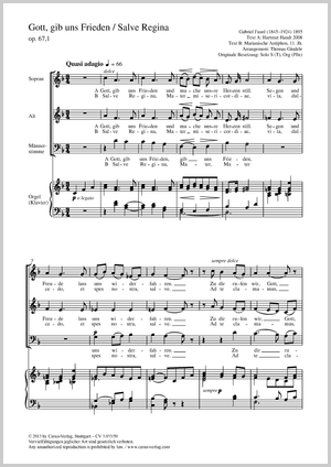 Gott, gib uns Frieden Salve Regina Partitur, Einzelausgabe aus Chorbuch