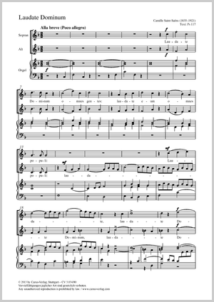 Laudate Dominum Partitur, Einzelausgabe aus Chorbuch